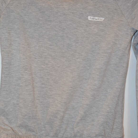 Hind Hoodie Grey Silver Sign on Left Sleeve Courageous Made Egypt M (10-12) - Picture 6 of 6